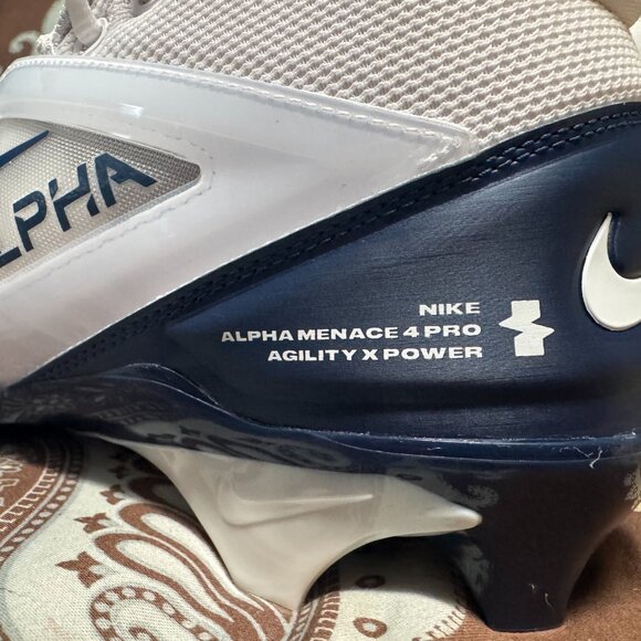 Nike Alpha Menace 4 Pro Football Cleats Size 8.5 - FD7037-104 - Picture 8 of 9